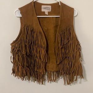Leather Fringe Vest